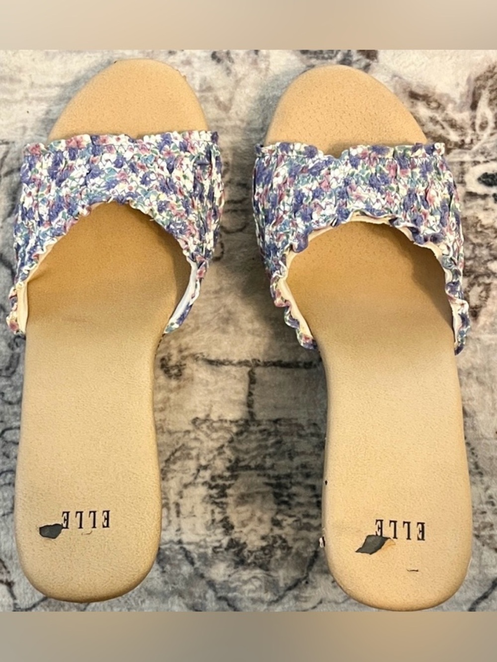 Elle Floral Wedges cottagecore platform with floral Accents size 10